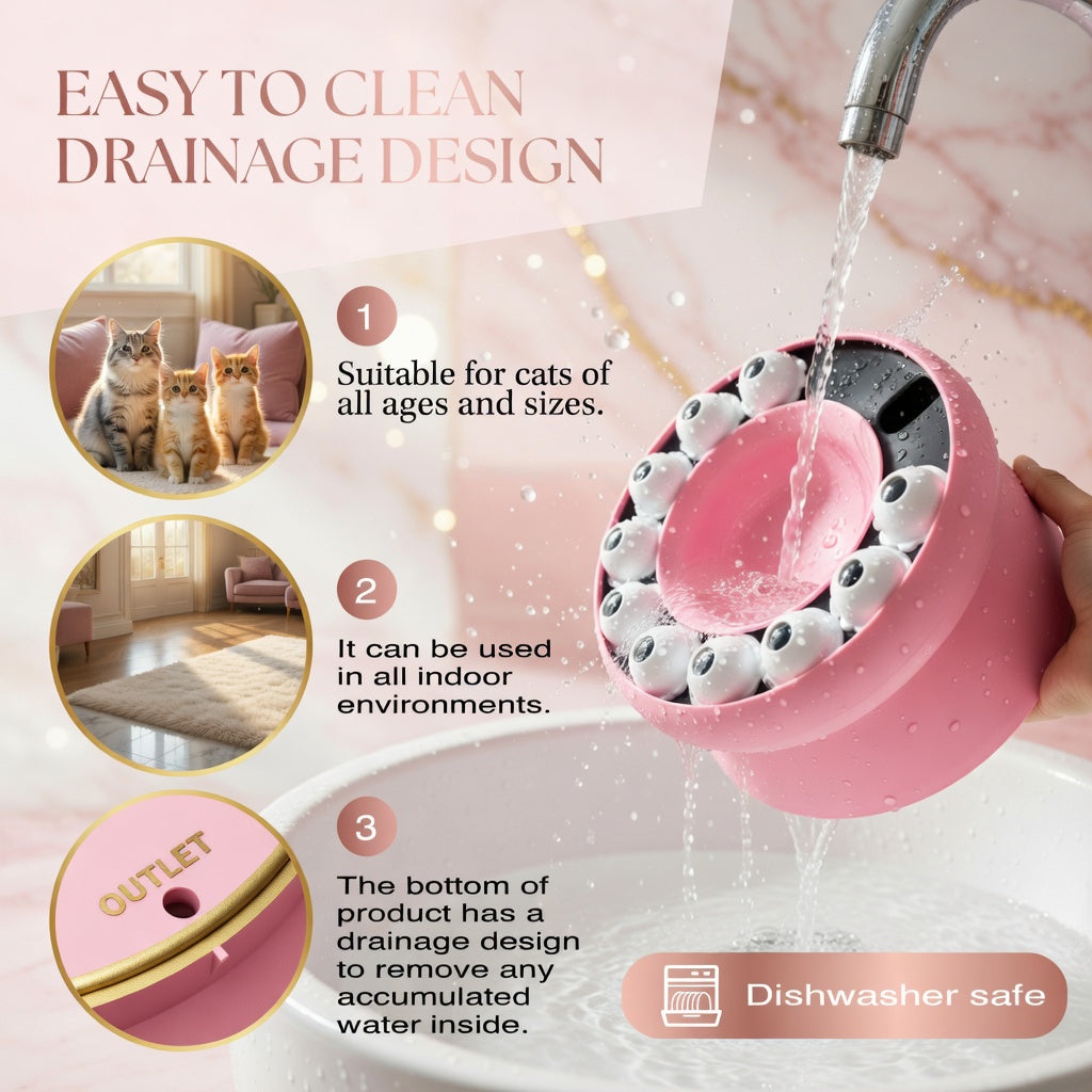 Rotating Puzzle Cat Bowl Toy — Interactive Food Dispenser